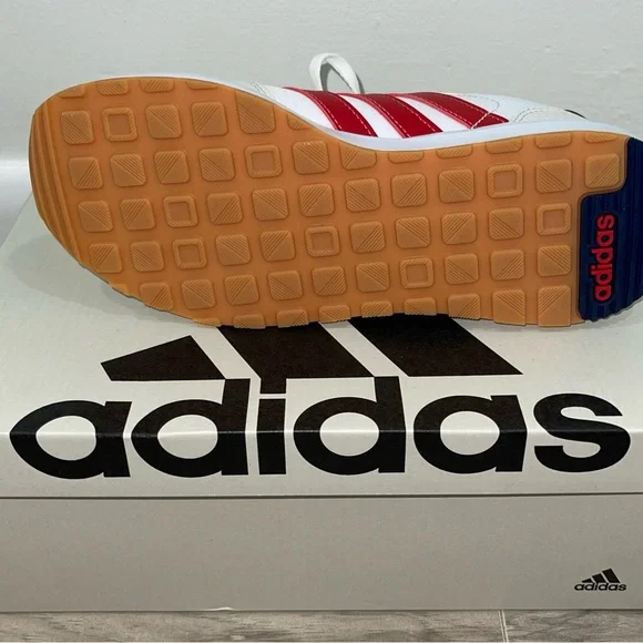 Adidas Men's White and Red Sneakers